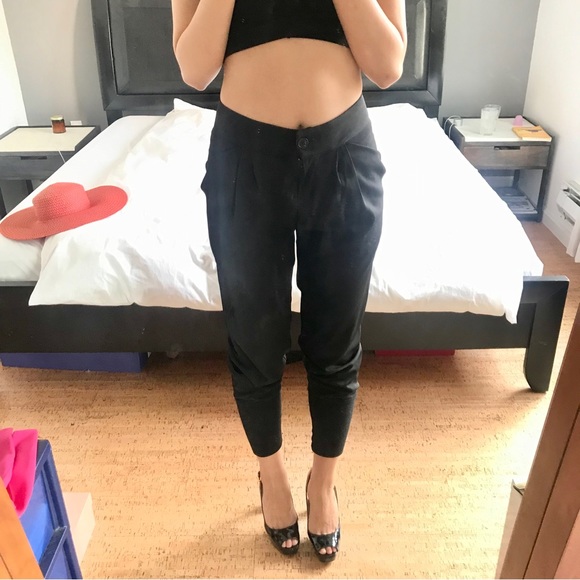 Black Pegged Pants - Picture 1 of 8